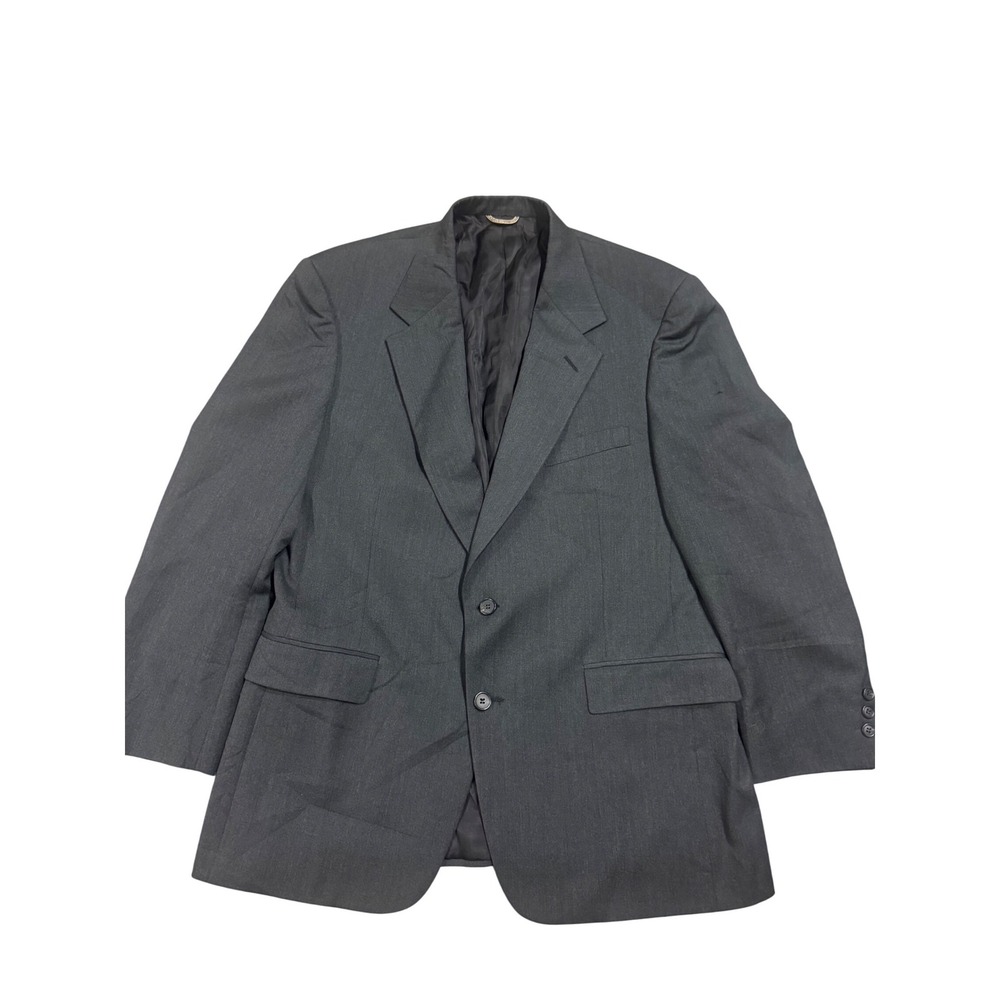 Stafford Executive Hartmarx Mens Blazer Sport Coat Charcoal Gray 2 Button Vtg US